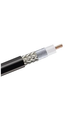 Cable coaxial 90% de blindaje, certificación RoHS, conductor de cobre revestido de aluminio, 50 Ohms