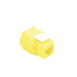 Módulo Jack Keystone Cat6A (toolless), con terminación en ángulo 180 º Color Amarillo, Compatible con Faceplate y Patchpanel Linkedpro