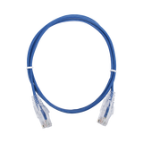 Cable de Parcheo Slim UTP Cat6 - 1 metro, Azul, Diámetro Reducido (28 AWG)