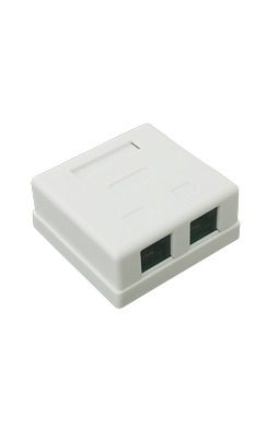 Caja de pared con Jack UTP Cat5e y Jack RJ11 telefónico