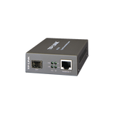 Convertidor Multimedia SFP Gigabit, 1 Puerto RJ45 1000 Mbps, 1 Puerto SFP, en fibra multimodo o fibra monomodo