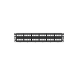 Panel de Parcheo Modular Keystone (Sin Conectores), de 48 Puertos, Identificación con Etiqueta Adhesiva, 2UR