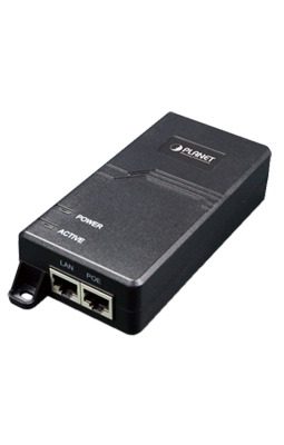 Inyector PoE  IEEE 802.3at, Puertos Gigabit, Hasta 30 W de Salida PoE (Mid-span)