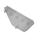 Placas igualadoras con tornillería y separadores, para 5 retenidas. Galvanizado en inmersión (20x20x50 cm).