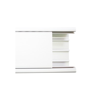 Canaleta con tapa en color blanco de PVC auto extinguible 100 x 52 x 2500mm (5501-01250)