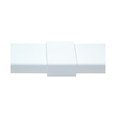 Pieza de unión color blanco de PVC auto extinguible, para canaleta PT48 (6180-01002)