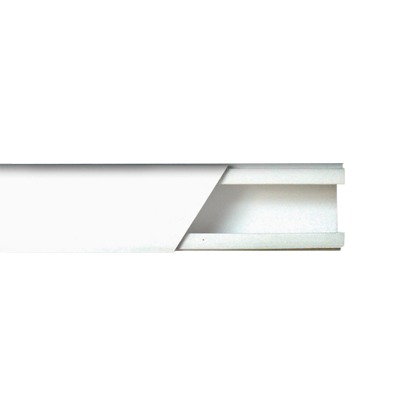 Canaleta color blanco de PVC auto extinguible de una vía, 20 x 17 tramo 2.5m (5201-01250)