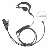 Micrófono de Solapa con Audífono Ajustable al oído. Para Motorola HT750/1250/1550/PRO5150/5550/7150