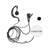 Micrófono - audífono de solapa ajustable al oído para ICOM IC-F11/ 14/3021/ 3013/ 3103/ 3003/ 1100D/2100D
