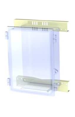 Montaje de poste para gabinete NEMA TXG-4050 y TXT-4050.